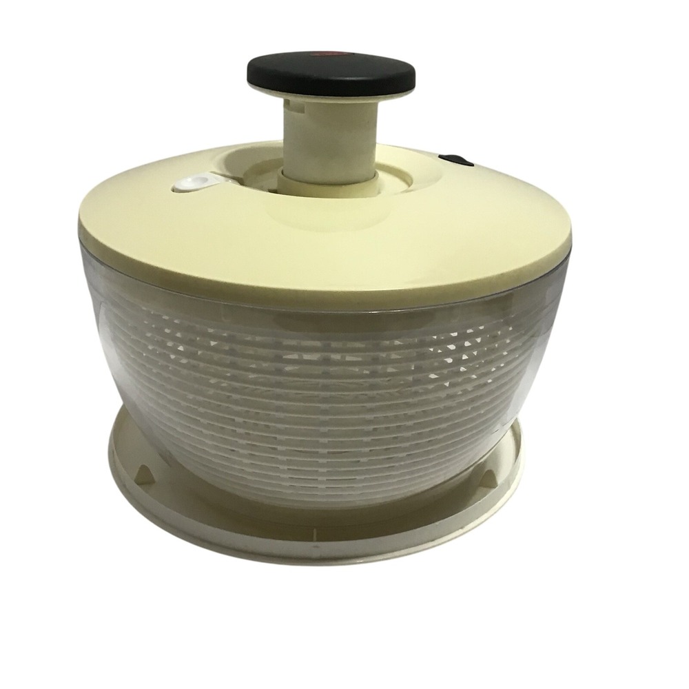 Large 10" White OXO Good Grips Salad Spinner Working 4 Pieces Farmhouse